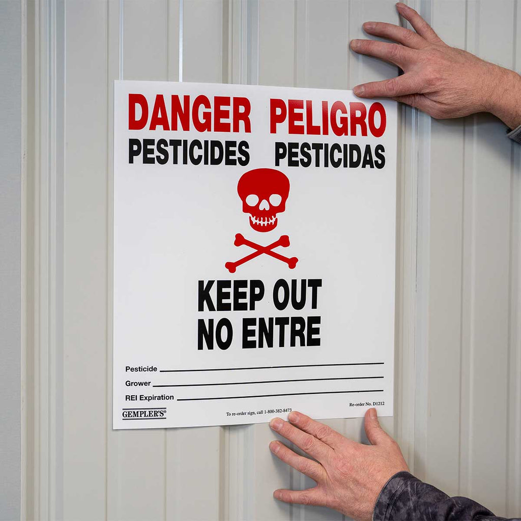 Gemplers 14"W x 16"H California Pesticide Warning Sign In Use+++Gemplers 14"W x 16"H California Pesticide Warning Sign In Use