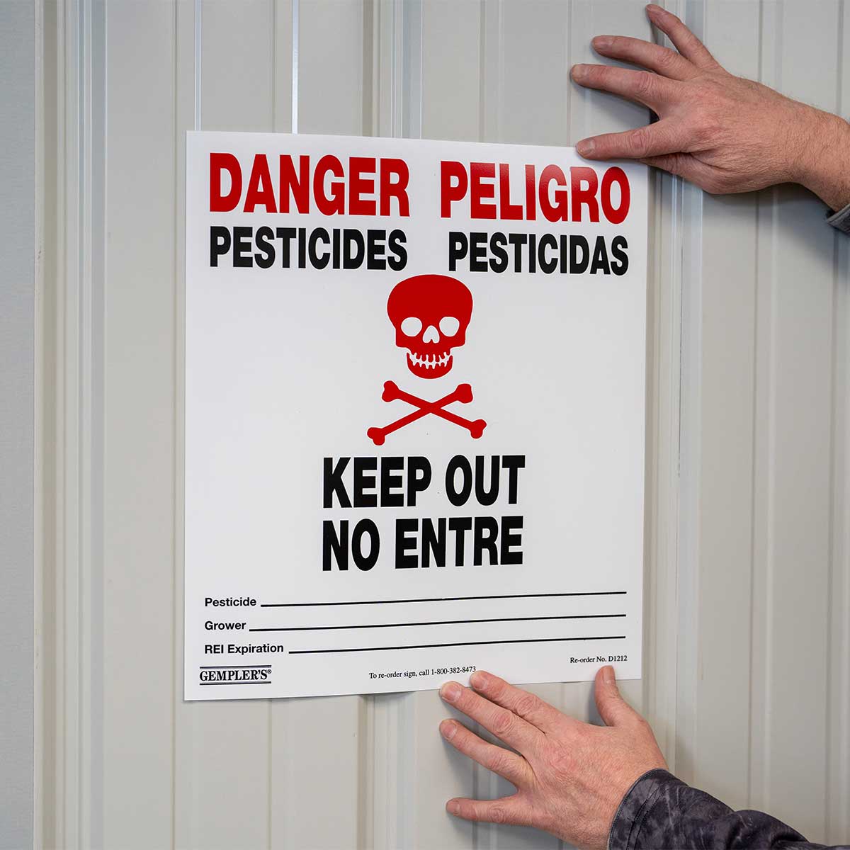 Gemplers 14"W x 16"H California Pesticide Warning Sign In Use+++Gemplers 14"W x 16"H California Pesticide Warning Sign In Use