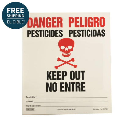 Gemplers California Pesticide Warning Sign, 14"W x 16"H