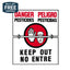 Gemplers Hinged WPS Bilingual Warning Sign - 