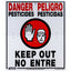 Gemplers Hinged WPS Bilingual Warning Sign - 