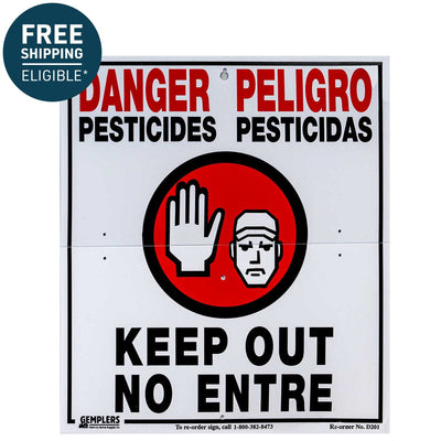 Gemplers Hinged WPS Bilingual Warning Sign - "No Trespassing"
