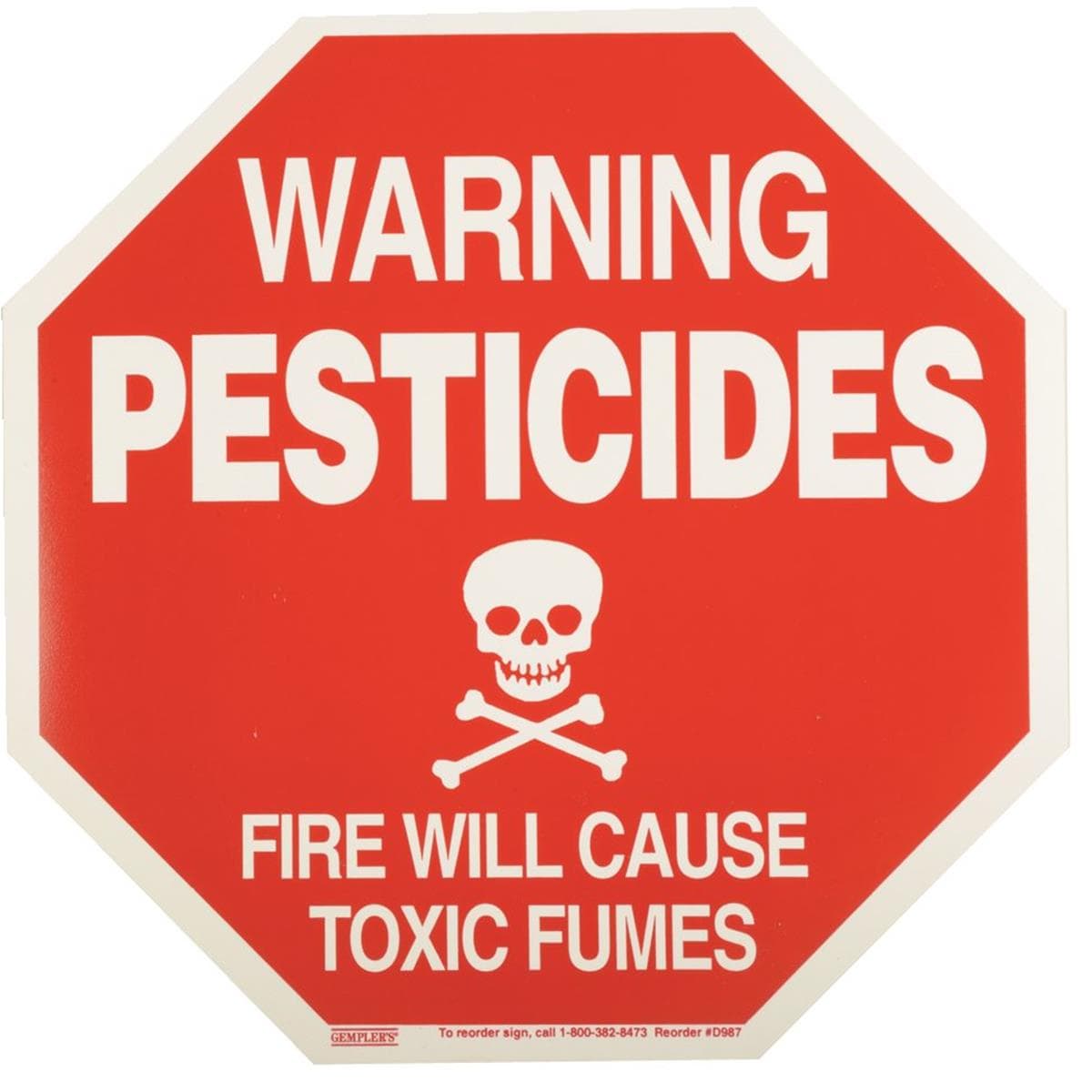 Gemplers Octagon Pesticide Warning Sign