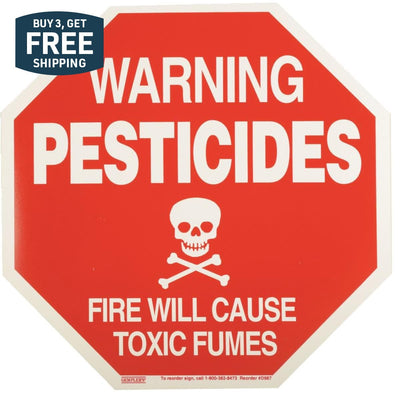 Gemplers Octagon Pesticide Warning Sign