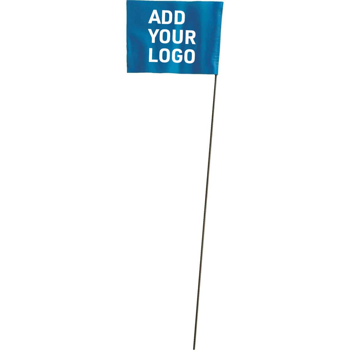 Custom Printed 2.5” x 3.5” Marking Flags with 21" Wire Stake | 1,000 Pack