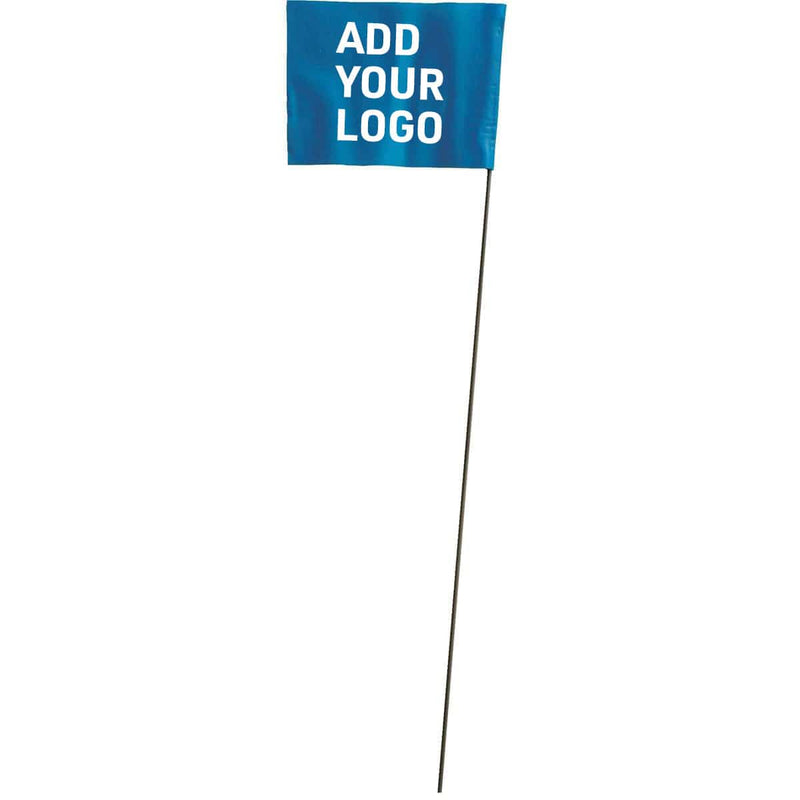 Custom Printed 2.5” x 3.5” Marking Flags with 21" Wire Stake | 1,000 Pack