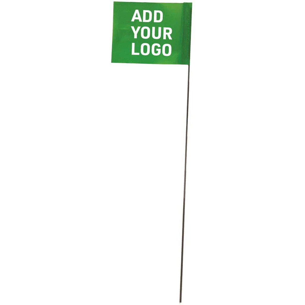 Custom Printed 2.5” x 3.5” Marking Flags with 11.5" Wire Stake | 1,000 Pack