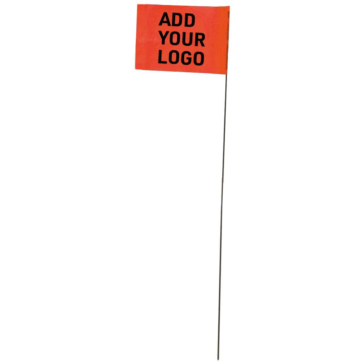 Custom Printed 2.5” x 3.5” Marking Flags with 21" Wire Stake | 1,000 Pack