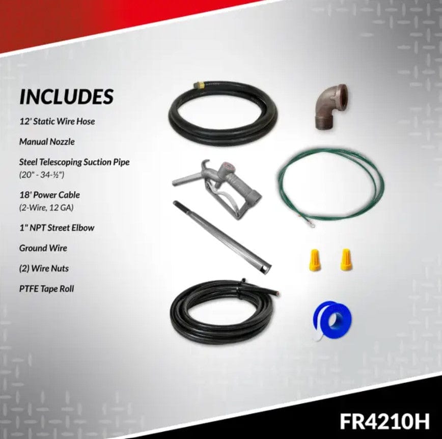 Fill-Rite 12V DC 20 GPM Fuel Transfer Pump with Nozzle