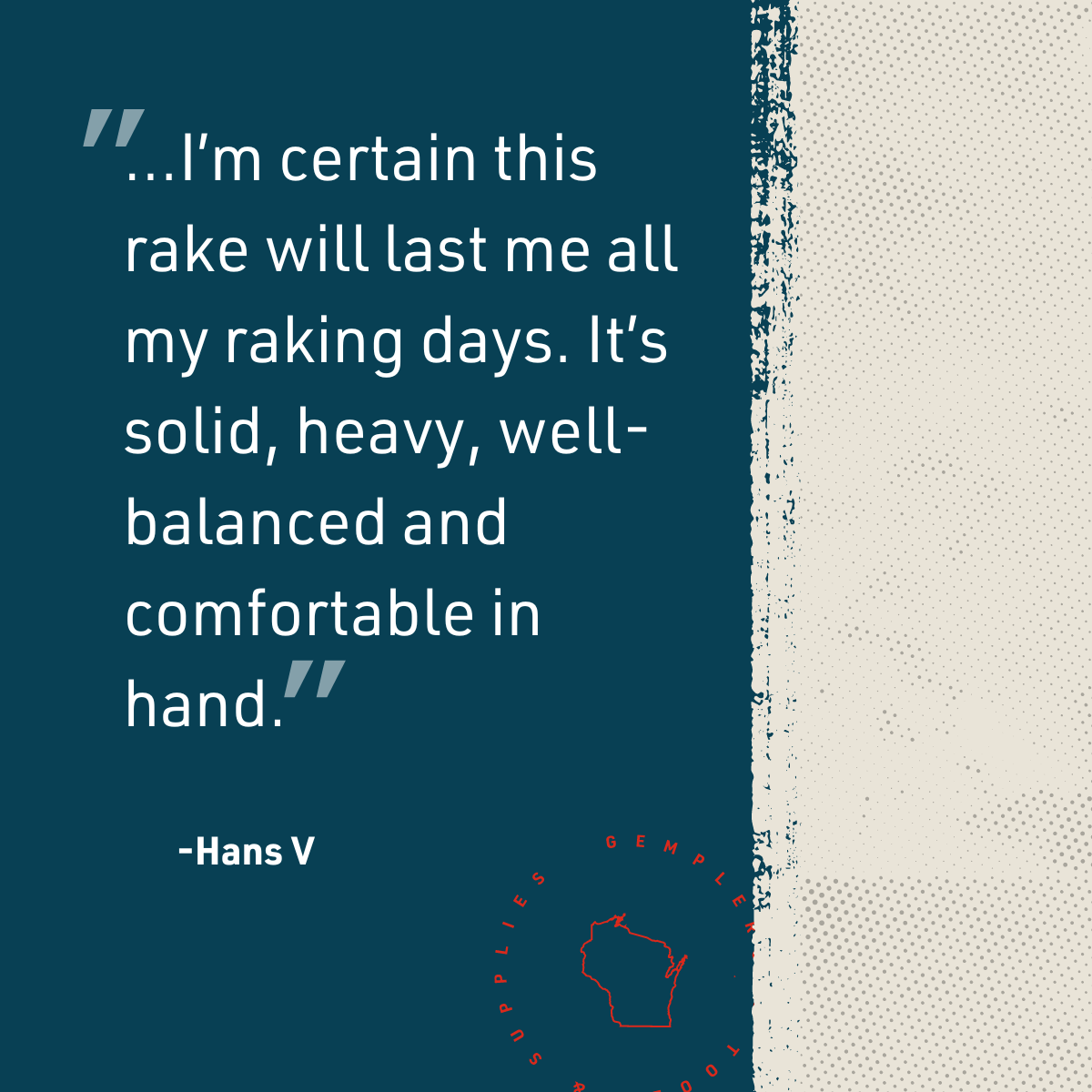 Gemplers Forged Bow Rake with Wood Handle