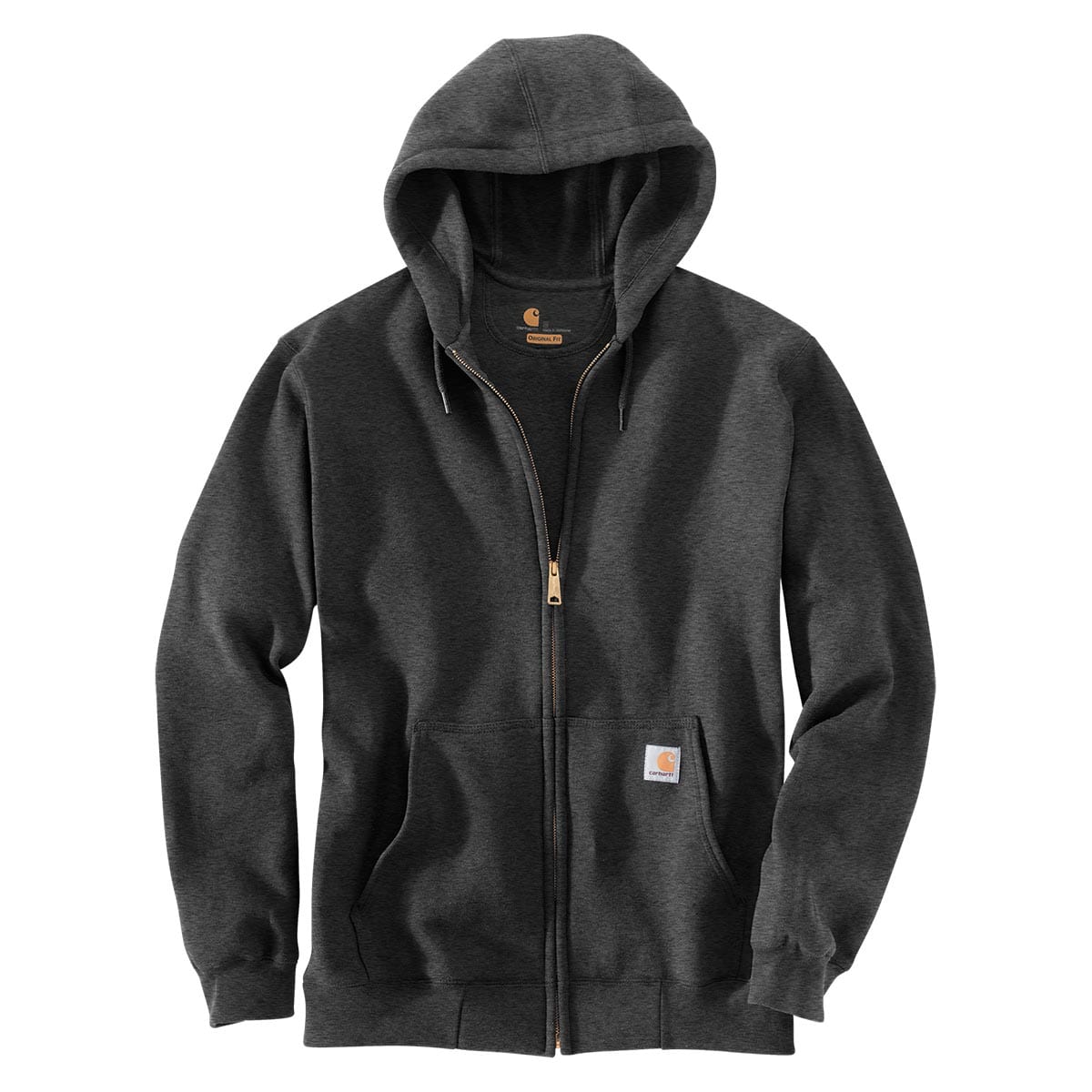 Carbon Heather Carhartt K122 Zip-Front Hooded Sweatshirt