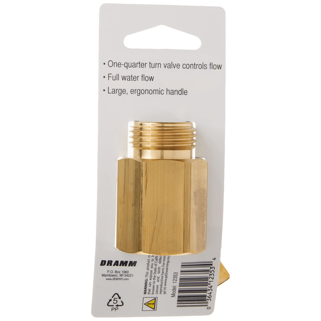 Dramm Brass Shut-Off Valve, 12353