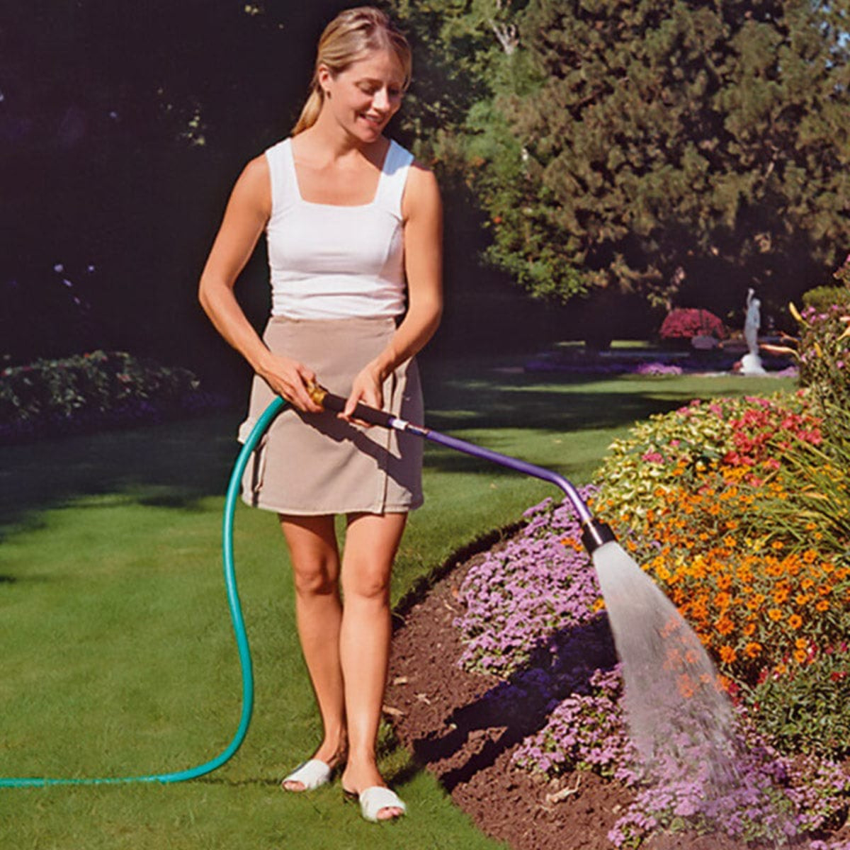 30"L Aluminum Dramm Watering Wand In Use+++30"L Aluminum Dramm Watering Wand In Use