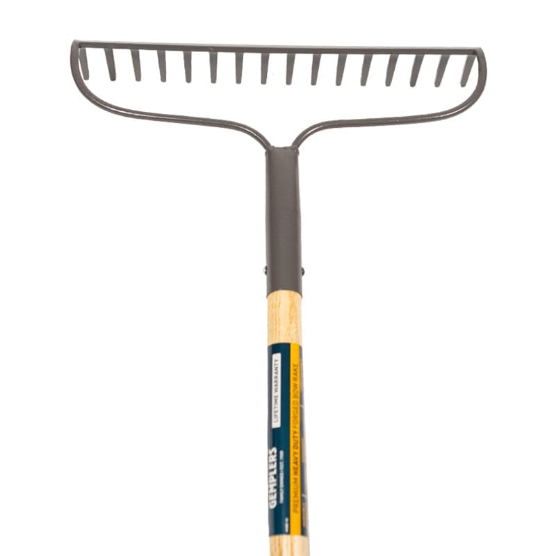 Gemplers Forged Bow Rake with Wood Handle