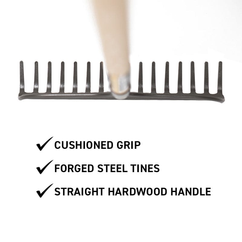 Gemplers Forged Bow Rake with Wood Handle