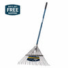 Gemplers 24-Tine Spring Brace Steel Leaf Rake with Fiberglass Handle