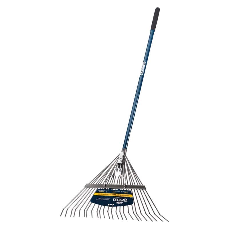 Gemplers 24-Tine Spring Brace Lawn/Leaf Rake, Fiberglass Handle