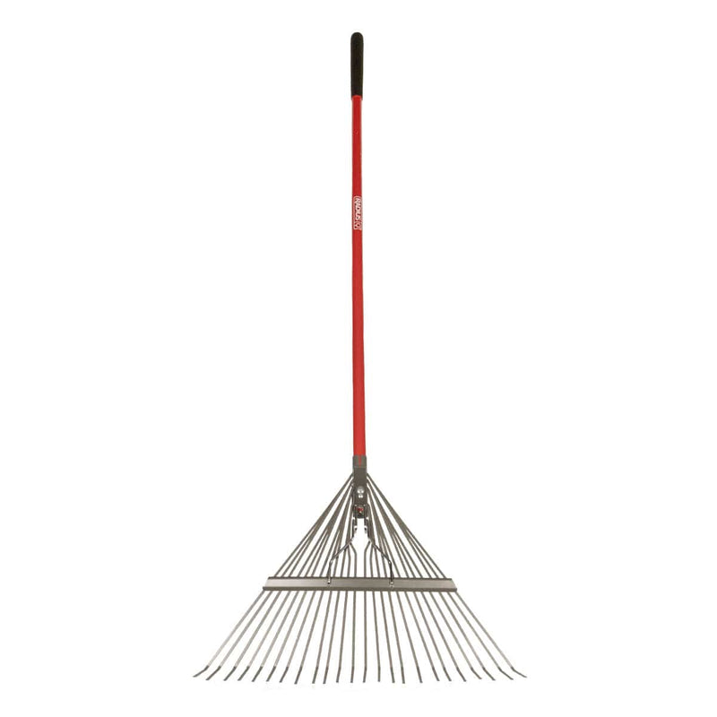 Gemplers 24-Tine Spring Brace Steel Leaf Rake with Fiberglass Handle