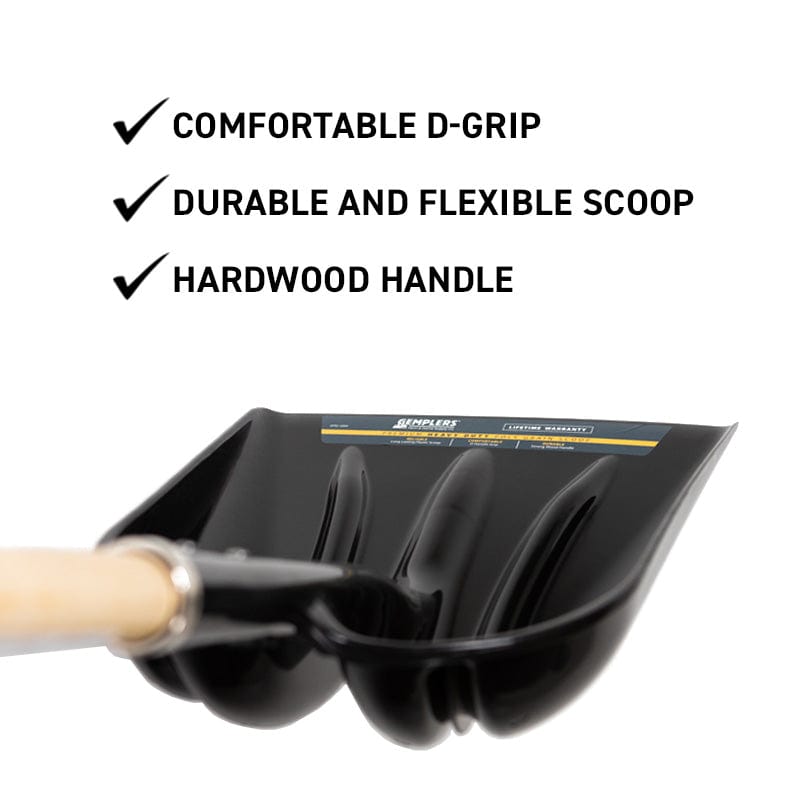 Gemplers Poly Scoop Shovel with Wood Handle