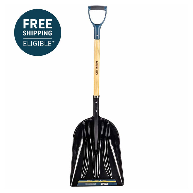 Gemplers Poly Scoop Shovel with Wood Handle