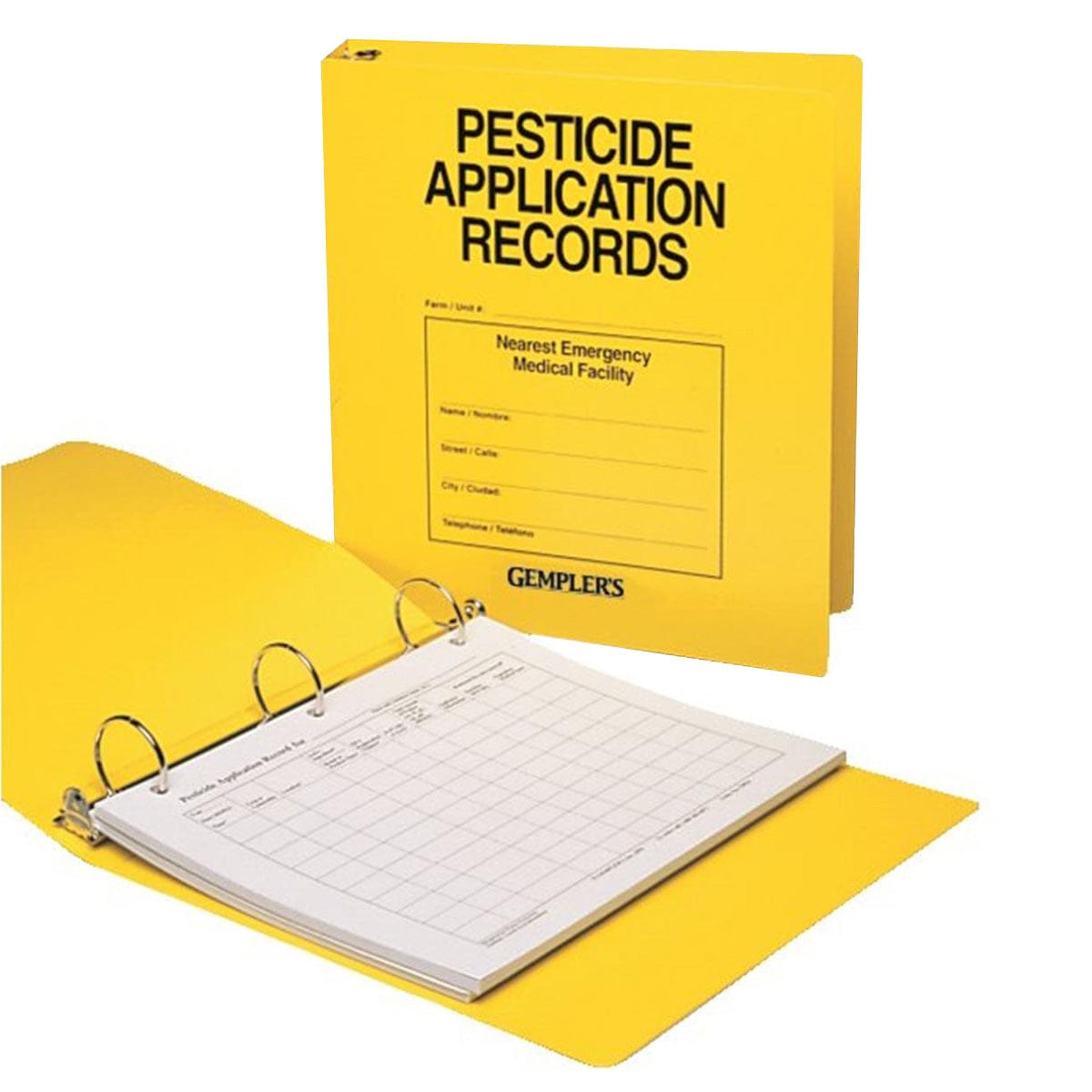 Gemplers Pesticide Application Records 3-Ring Binder