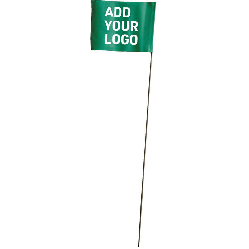 Custom Printed 2.5” x 3.5” Marking Flags with 11.5" Wire Stake | 1,000 Pack