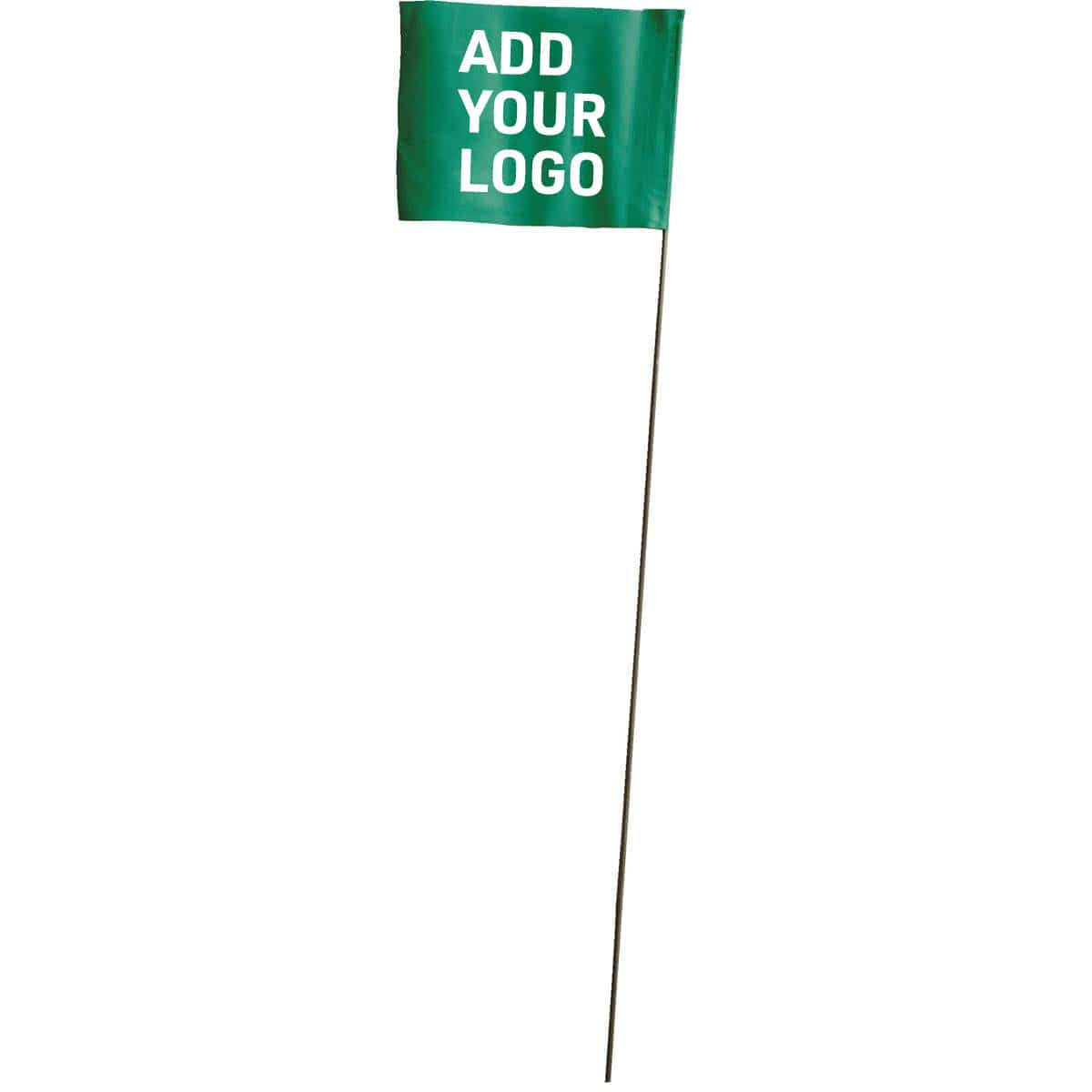 Custom Printed 2.5” x 3.5” Marking Flags with 21" Wire Stake | 1,000 Pack