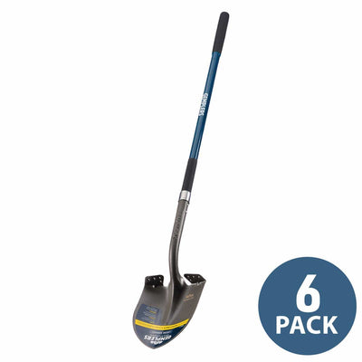 Gemplers Round Point Shovel with Fiberglass Handle | 6 pack