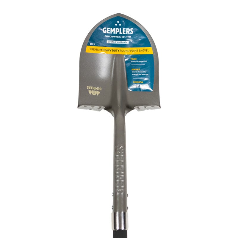 Gemplers Round Point Shovel with Fiberglass Handle