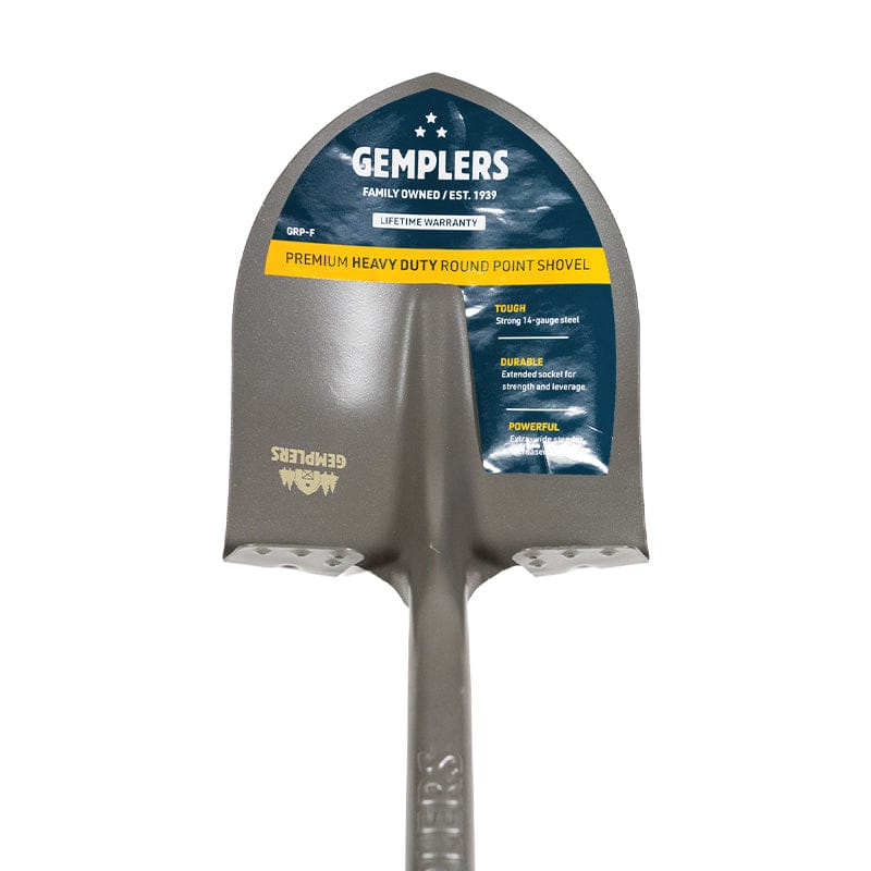 Gemplers Round Point Shovel with Fiberglass Handle