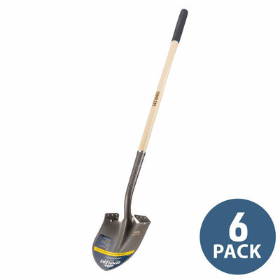 Gemplers Wood Handle Shovel with Round Point | 6 pack