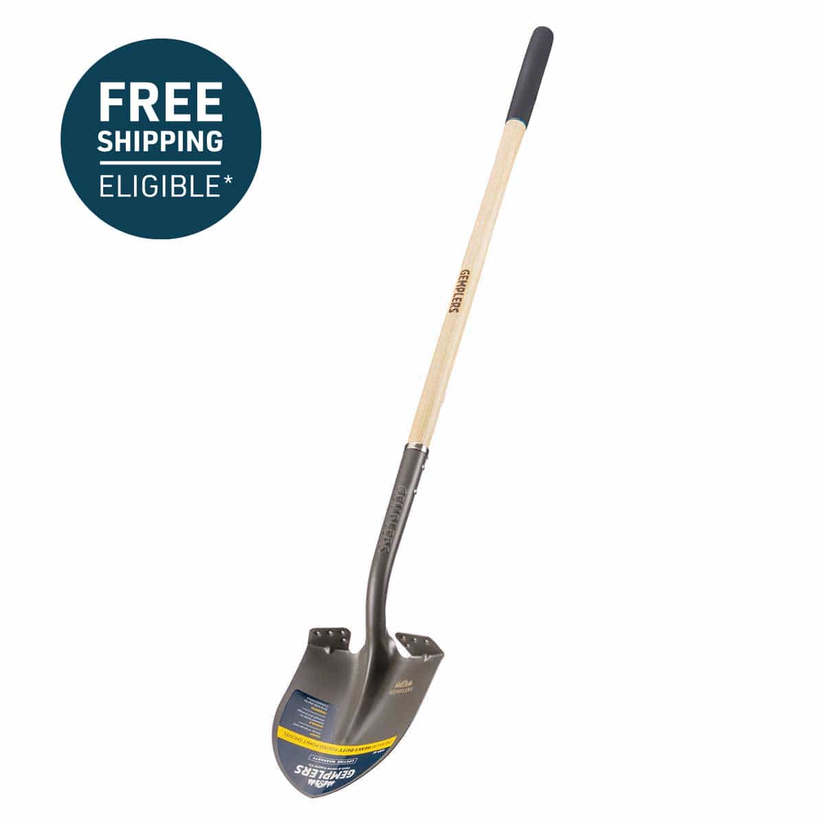 Gemplers Round Point Shovel with Wood Handle