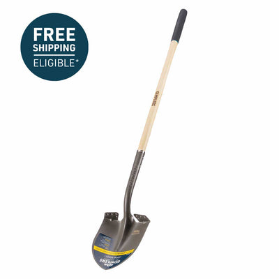 Gemplers Round Point Shovel with Wood Handle