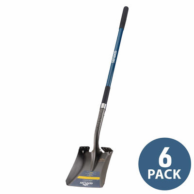Gemplers Square Point Shovel with Fiberglass Handle | 6 pack