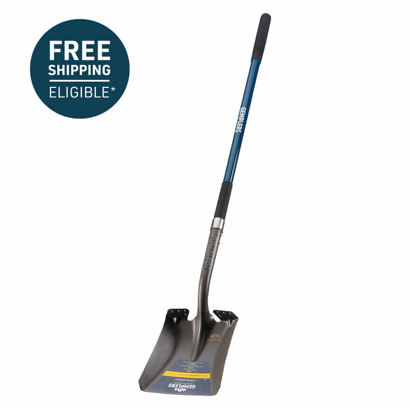 Gemplers Square Point Shovel with Fiberglass Handle