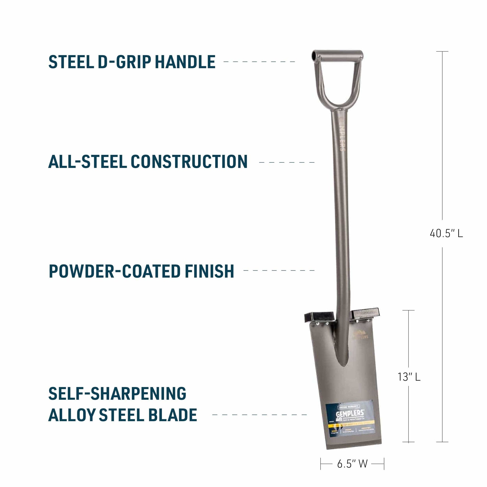 Gemplers All Steel Spade with 13" Blade