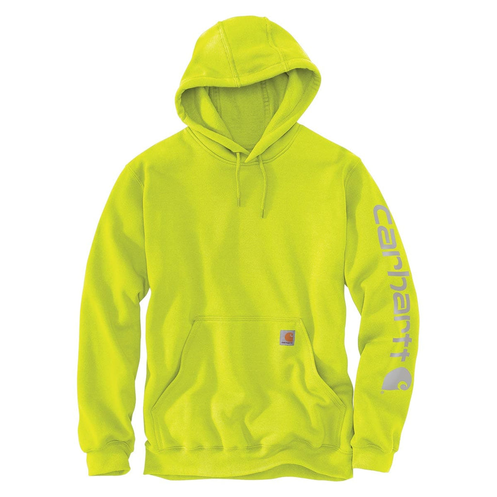 Brite Lime Carhartt Loose Fit Midweight Logo Sleeve Sweatshirt