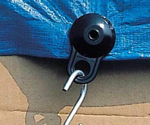 Tarp grommet and bungee strap