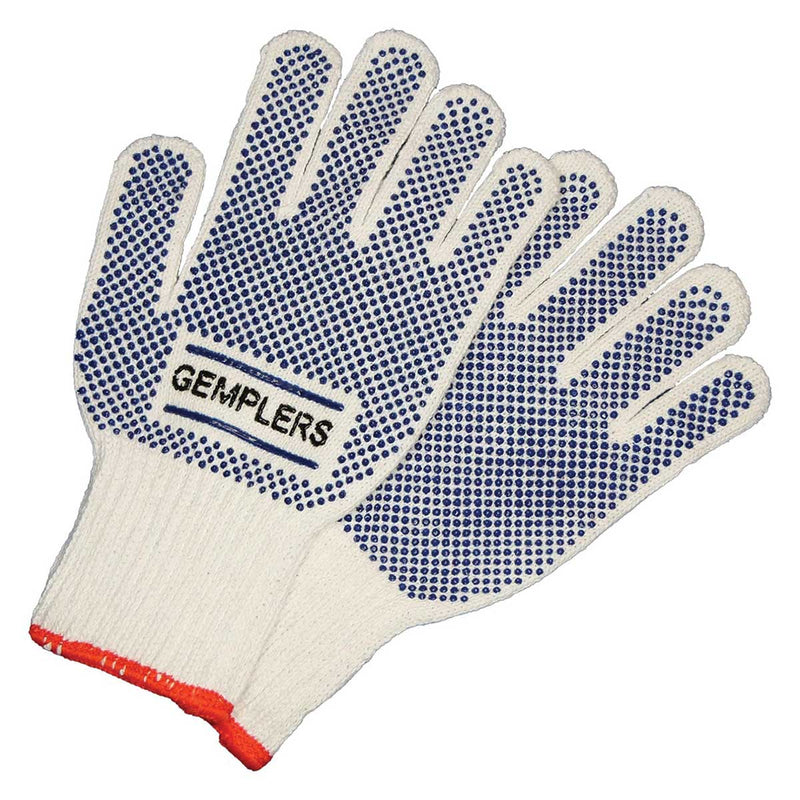 Gemplers Cotton Knit Gloves with Grip Dots | 12 Pairs