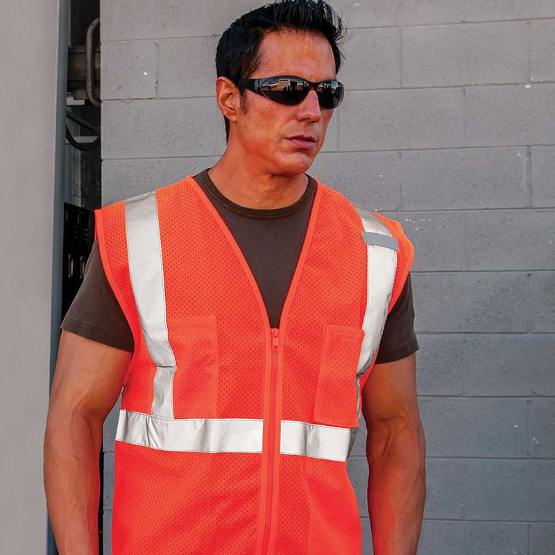 Kishigo ANSI Class 2 Ulta-Cool Mesh 3-Pocket Hi-Vis Safety Vest