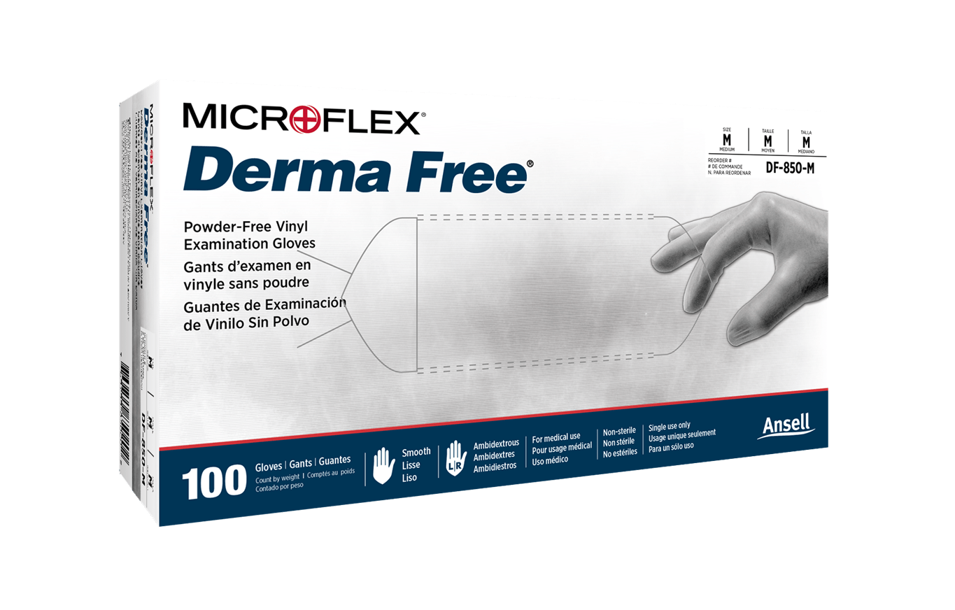 MICROFLEX Derma Free DF-850 Vinyl Gloves