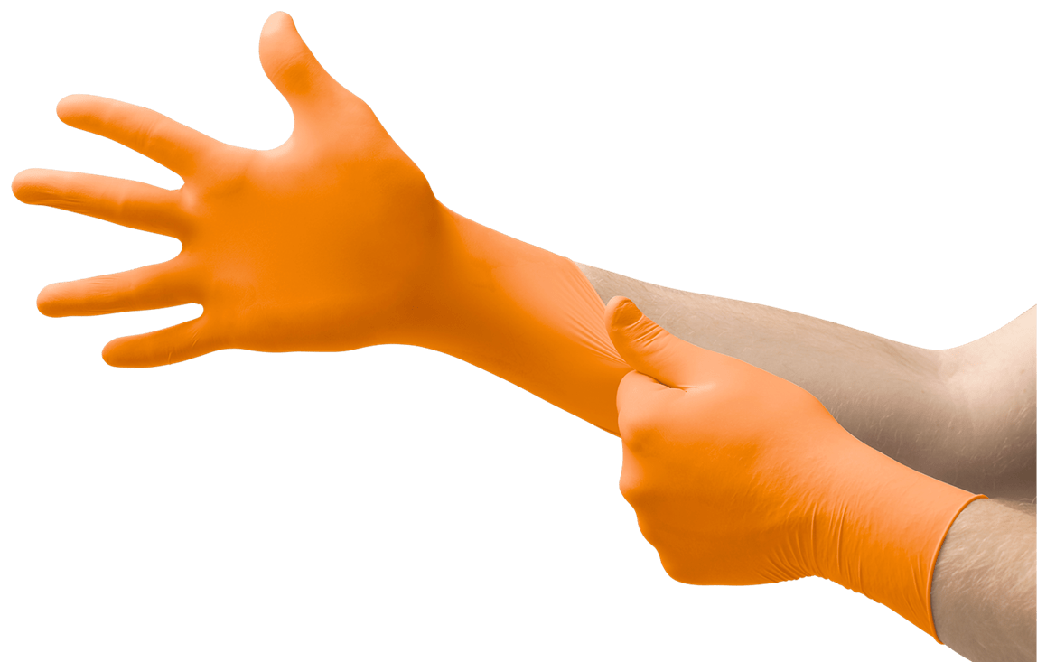 MICROFLEX Blaze N48 5-mil Orange Nitrile Gloves