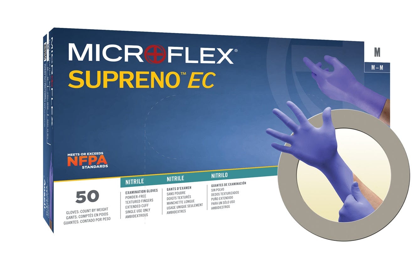 MICROFLEX Supreno Extended Cuff SEC-375 6-mil Nitrile Gloves