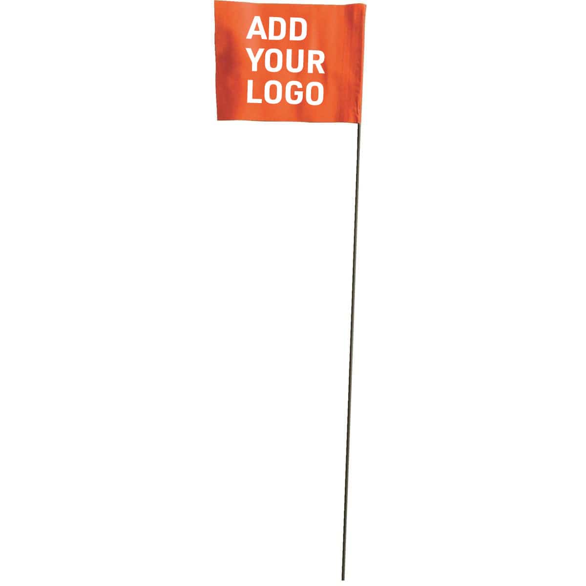 Custom Printed 2.5” x 3.5” Marking Flags with 21" Wire Stake | 1,000 Pack