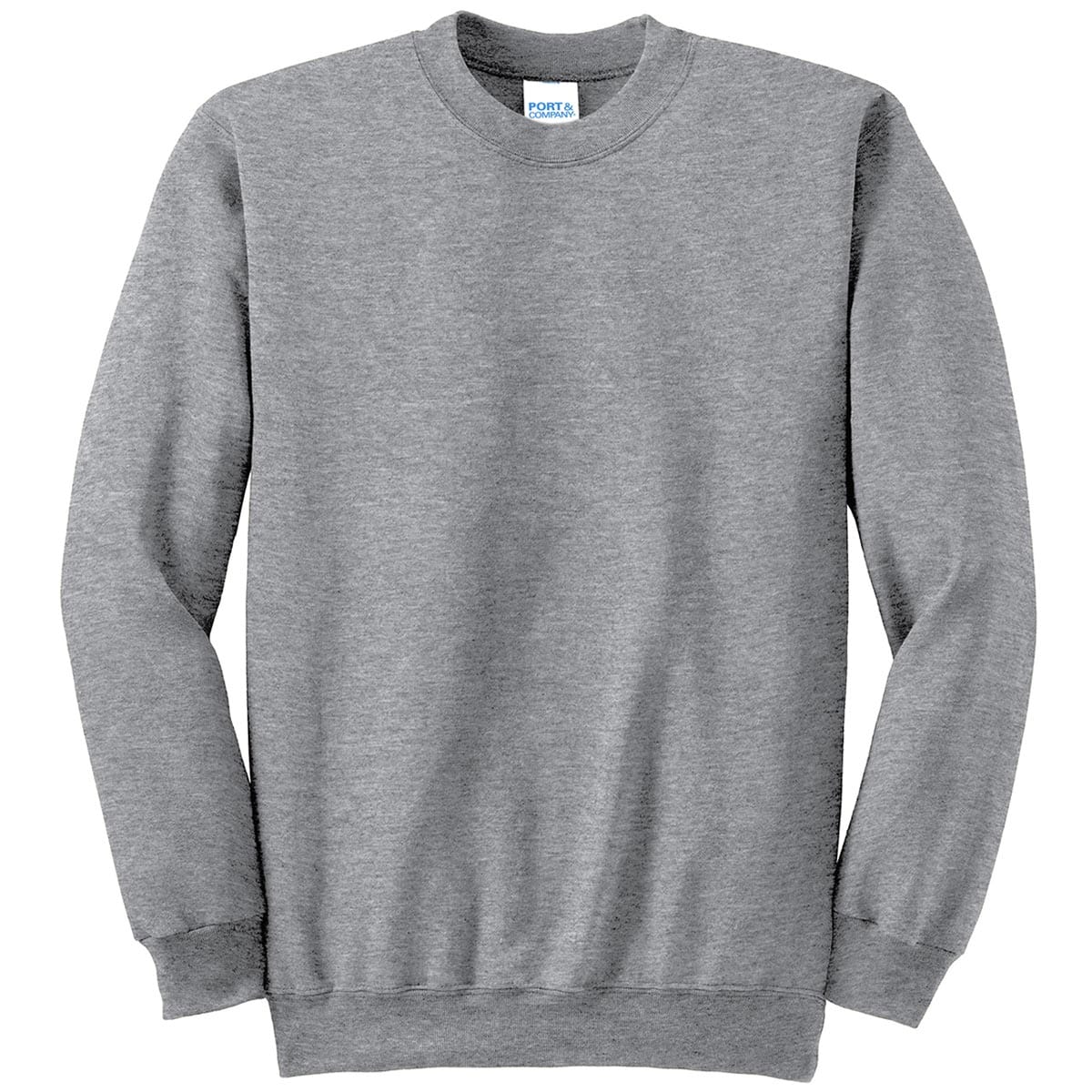 Athletic Heather Port & Company Essential Fleece Custom Crewneck Sweatshirt