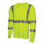 Brite Lime Pyramex ANSI Class 3 Hi-Vis Long Sleeve UPF T-Shirt