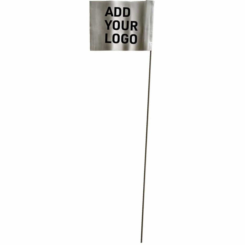 Custom Printed 2.5” x 3.5” Marking Flags with 21" Wire Stake | 1,000 Pack