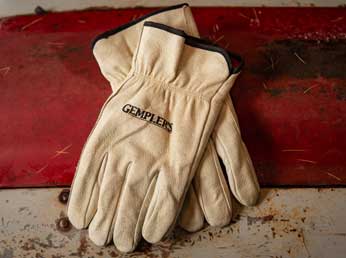 Pair of leather work gloves