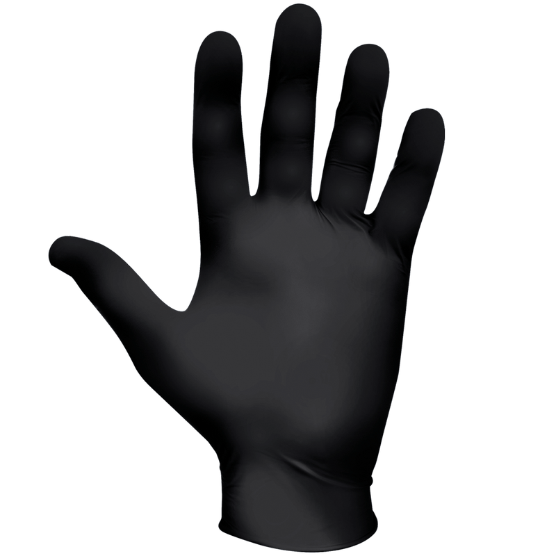 SHOWA 6112PF 4-mil Biodegradable Black Nitrile Disposable Gloves