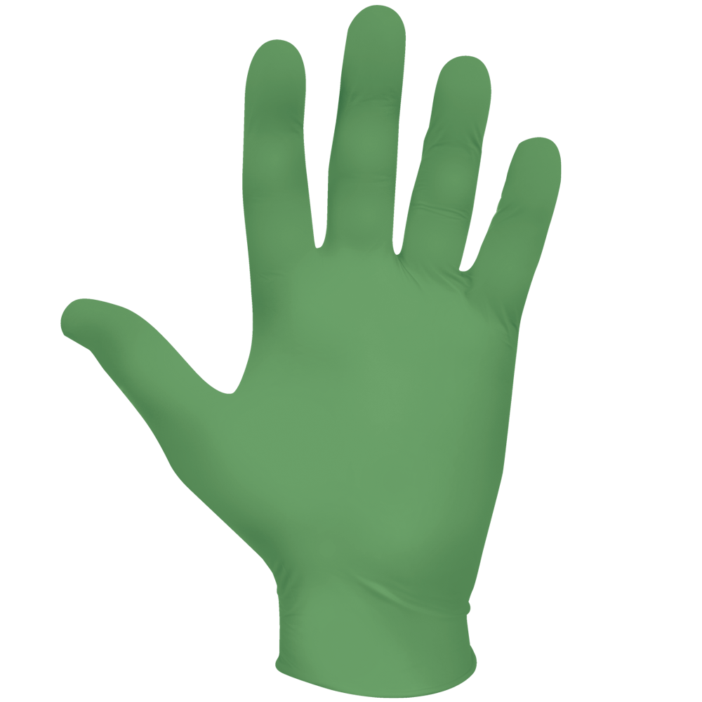 SHOWA 6110PF 4-mil Biodegradable Green Nitrile Gloves